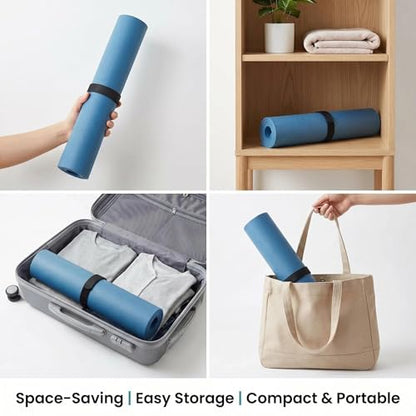 Mini Small Yoga Mat 23.6×15.7in 5mm Thin Portable Non-Slip Knee Pad