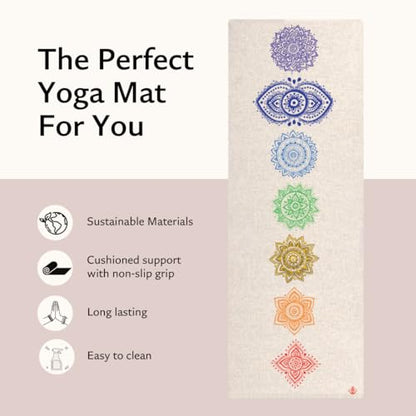 Shakti Warrior Pro Hemp Mat, Non Slip, 72 x 24 Inch, 3mm Thick - color: Chakra