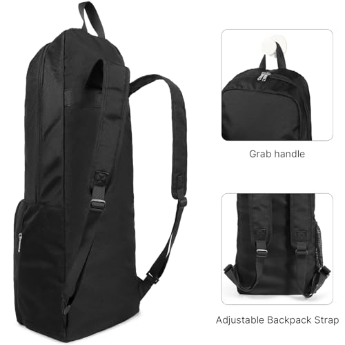 Yoga Mat Bag Carrier Backpack with Multi Pockets | Yoga Mat Holder Waterproof & Zipper Closure, Water Bottle Pocket, Large Capacity, Multipurpose Use - color: Black
