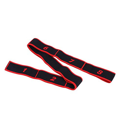 Stretch Band, 8 Loops Elastic Exercise Band for Ballet Dance Gymnastics Training(Red)