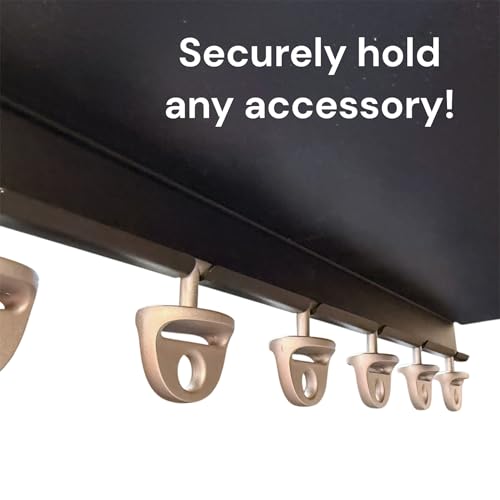 17" Accessory Shelf Compatible with Tonal – Metal Shelf with 6 T-Lock Mounts and 5 Hooks - size: 17" Metal Shelf