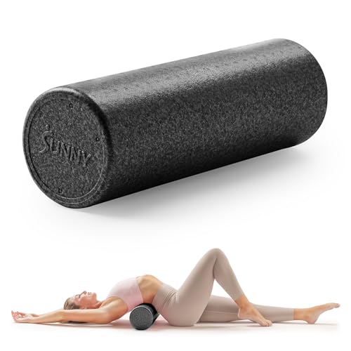 Sunny Health & Fitness 36" Black High-Density Yoga Foam Roller | Muscle Relief, Physical Therapy, Post-Workout Recovery, Improved Flexibility, Home, Gym, Rehab Use, Full-Body Use - color: Black, size: 36-Inch
