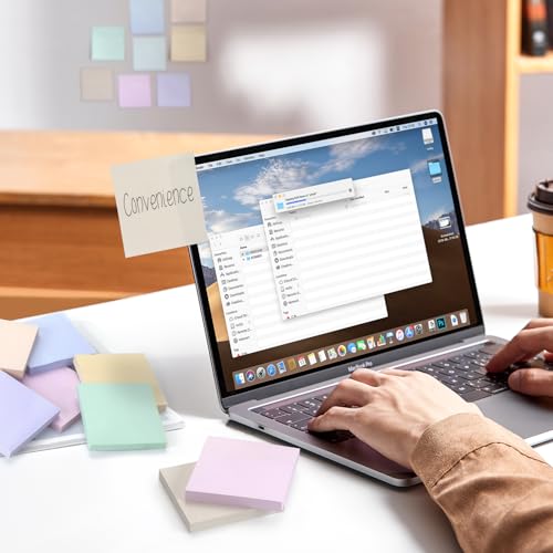 Sticky Notes 3x3 in, 8 Pads, Pastel Colors, 80 Sheets/Pad, Total 640 Sheets | Self-adhesive Sticky Notes - color: 8 Pads 3x3 in Pastel Colors Sticky Notes