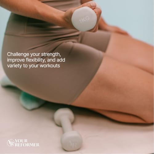 Pilates Prop Kit, Ring, Ball & 2.2 lb Dumbbell Set - color: Seafoam Green