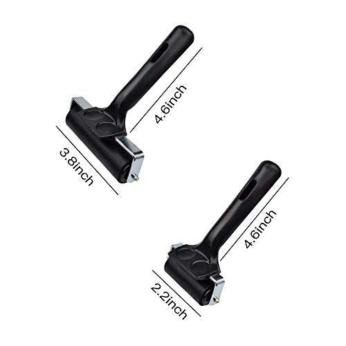 Hard Rubber Brayer Roller,Anti Skid Tape Construction Tool for Printmaking Wallpapers Stamping Gluing Application (3.8 and 2.2 Inch) - size: 3.8 and 2.2 Inch
