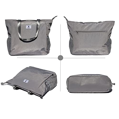 ESVAN Yoga Mat Bag Yoga Tote Carrier Shoulder Bag Carryall Tote for Office,Yoga,Pilates,Travel,Beach and Gym - color: F Gray