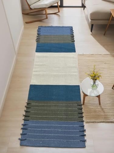 Payal Rugs Cotton Yoga Mat - Eco-Friendly Hand-Woven Rug - Non Slip & Thick (24”x72”x5mm) for Yoga Everyday Fitness at Home - Comfortable Extra-Long - color: Multicolor