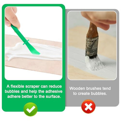 15Pcs Silicone Glue Brush, Flatback for DIY Woodworking Crafts | Painting Mixing & Spreading Reusable Glue Spreader Plastic Spreader Tool Set