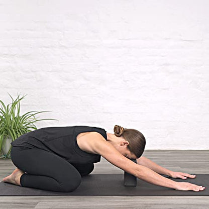 MYGA Yoga Block,Lightweight EVA Foam Yoga Brick,High Density Non-Slip Block for Yoga Poses, Pilates, Balance and Flexibility - color: Black, size: One Size