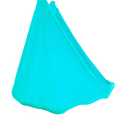 Aerial Yoga Hammock 5.5 Yards Yoga Swing Pilates Silk Home Gym Fitness Include hardware,Daisy Chain, Pose Guide - color: Sky Bule