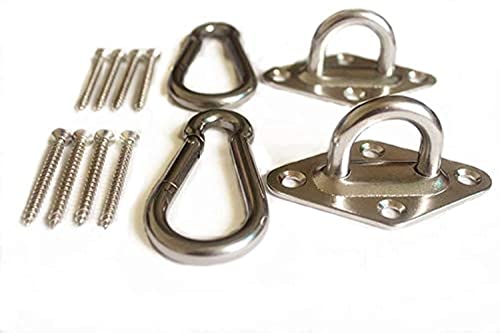 MHMYDZ 1000 lb Capacity Heavy Duty Hammock Hanging kit Ultra Durable Hooks Carabiners for Hammock Stand Hammocks Swing Chair,Multiple Indoor Outdoor Suspension Ceiling Hooks - size: M8 Diamond 1000 LB Capacity