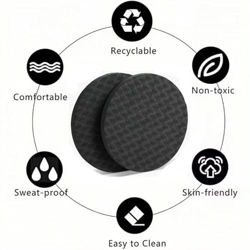 2-piece set yoga knee pads and exercise mats - super thick anti slip support for thick boards, gardening, push ups, knees, Pilates, and floor exercises - knees, elbows, wrists - color: black
