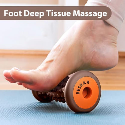BESKAR Foot Massage Roller for Plantar Fasciitis Relief - color: Coffee