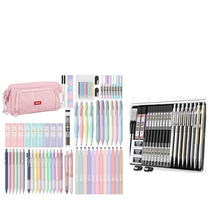 Nicpro 37PCS Metal Mechanical Pencil Set with 78 PCS Aesthetic School Supplies