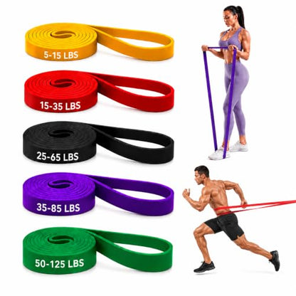 Resistance Bands ，Pull Up Assist Bands-Workout Bands, Exercise Workout Bands for Men & Women, Long Resistance Bands Set for Body Stretching, Physical Therapy and Muscle Training