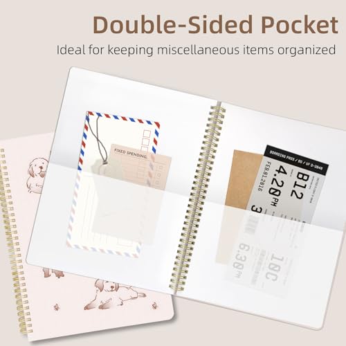 Cute Spiral Notebook journal A4 Aesthetic Pretty Design for Women Girls Kawaii with Pocket, 8.5 x 11 inch, Lined, Better Dog - color: Better Dog, style: Lined