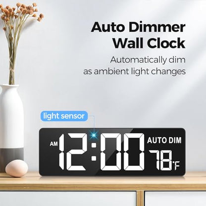 REACHER 16.5" Large Digital Wall Timer Clock with Countdown for Classroom - color: Black