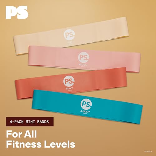 POPSUGAR Mini Loop Resistance Bands, 4-Pack (Periwinkle)