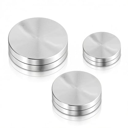 3 Pack Pottery Throwing Trimming Spinner Set, Silver Ceramic Clay Pottery Wheel Ceramic Tools Small Rotary Clay Tools for Professional Potters and Hobbyists (30 mm/38 mm/45 mm)