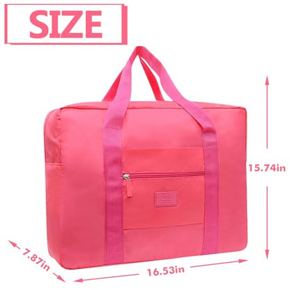 Travel Duffel Bag 12 PCS Foldable Travel Bag Bulk Carry on Luggage Bag Waterproof Tote Sports Gym Bag Lightweight Large Weekender Overnight Bag for Women and Men (Red 12PCS) - color: Red 12PCS