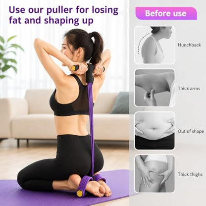 Pedal Resistance Bands with Handles - color: Black