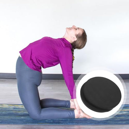 Toddmomy 2PCS Thick Eco TPE Yoga Knee Pads, Non-Slip Workout Cushion for Gardening Protection(Black, 17.5x17.5x4cm)