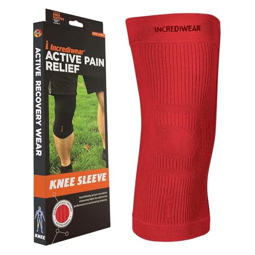 Incrediwear Knee Sleeve – Knee Braces for Knee Pain, Joint Pain Relief, Swelling, Inflammation Relief, and Circulation, Knee Support for Women and Men - color: Red, size: X-Large