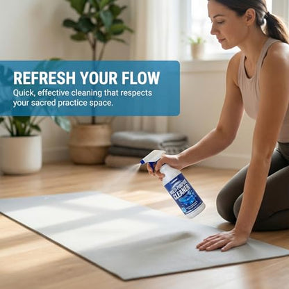 Multi-Surface Cleaner Spray for Yoga Mat, Exercise Mat, Gym Equipment & Rubber Flooring - Quick Dry No-Rinse Formula, Remove Dirt, Sweat Stains & Light Oils, Daily Surface Cleaning Spray, 500ml