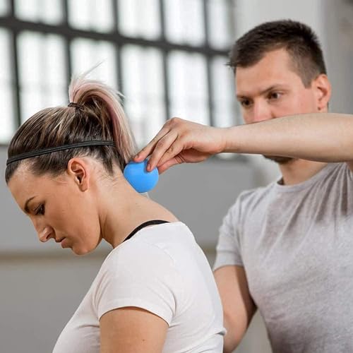 WOVTE 2 Pack Massage Lacrosse Balls for Sore Muscles, Shoulders, Neck, Back, Foot, Body, Deep Tissue, Myofascial Release, Trigger Point Therapy, Muscle Knots and Yoga Therapy (Blue) - color: Blue Blue