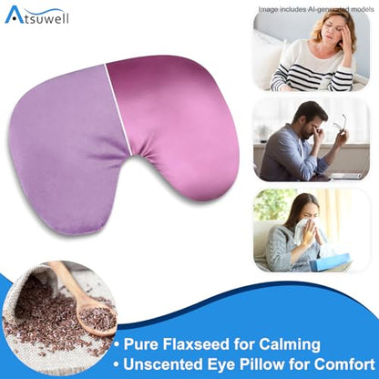 Atsuwell Sinus Mask Microwavable, Heated Eye Masks for Dry Eyes, Pink - color: Pink