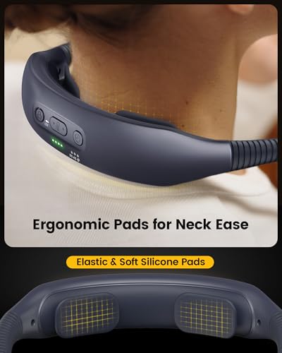 Glocusent Neck Light with Timer, 100 Hours Book Light for Bedtime Reading | Neck Reading Light, 3-Color, 5 Brightness, Bendable, Ergonomic, 1600mAh, Rechargeable, Eye Care, Sleep Aid, Travel Lock, Gift - color: Navy Blue