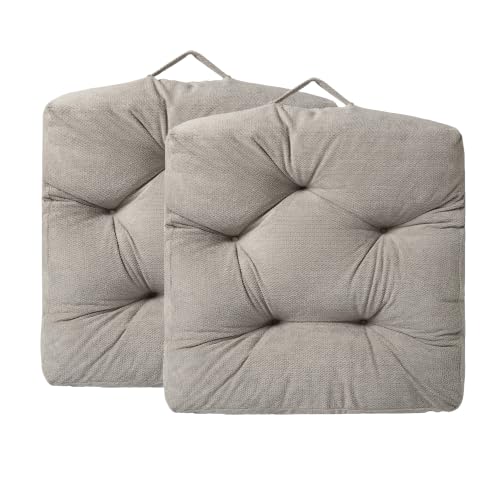 Floor Pillow for Adults, Large Sitting & Meditation Cushion - color: Light Gray, Square