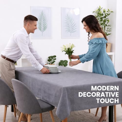 Silver Canvas Drop Cloth (12 x 15 Feet - Pack of 2) - Cotton Painters Drop Cloth for Painting, Furniture & Floor Protection - All Purpose Canvas tarp with Double Stitched Edges - size: 12' x 15' - Pack of 2