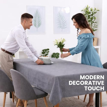 Silver Canvas Drop Cloth (6 x 9 Feet - Pack of 2) - Recycled Cotton Painters Drop Cloth for Painting, Furniture & Floor Protection - All Purpose Canvas tarp with Double Stitched Edges - size: 6' x 9' - Pack of 2