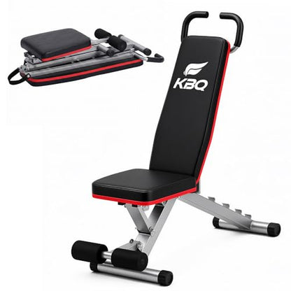 Adjustable Exercise Chair for Home Gym – Foldable Back Extension Bench for Core, Hip & Lower Back Workout – Multi-Functional Hyperextension Bench for Full-Body Exercise（with Illustrated Training Action Guide）