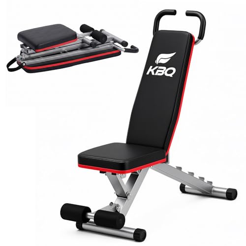 Adjustable Exercise Chair for Home Gym – Foldable Back Extension Bench for Core, Hip & Lower Back Workout – Multi-Functional Hyperextension Bench for Full-Body Exercise（with Illustrated Training Action Guide）