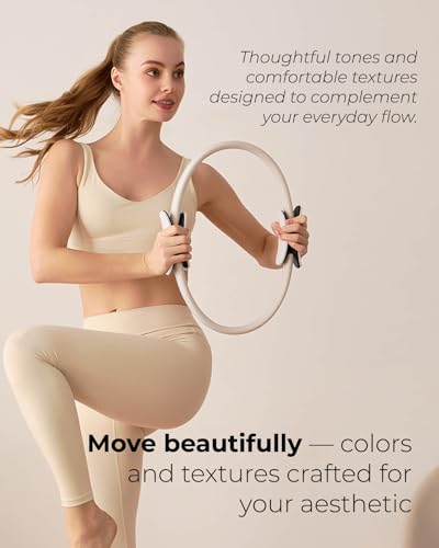 Pilates Kit | Pilates Equipment Set for Home Workouts | Accessories & Guide - color: Beige, style: Essential Kit - 3PC