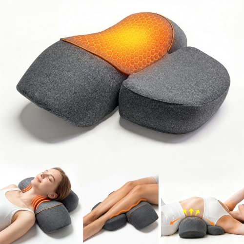 3-in-1 Neck Massager Pillow with Heat, Cordless Rechargeable Muscle Relax