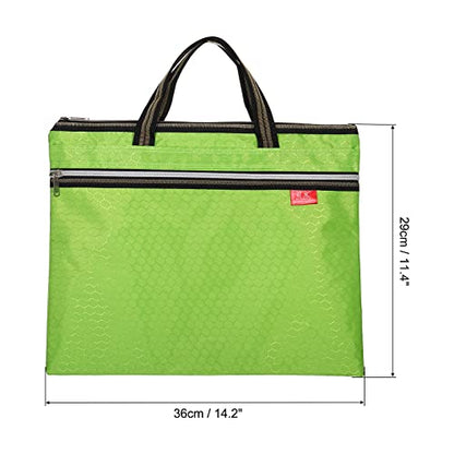 PATIKIL Waterproof Zipper File Bag, Documents Storage Zip Pouch, Green | 11x14inch Bag Books Tools for Office Travel - color: Green