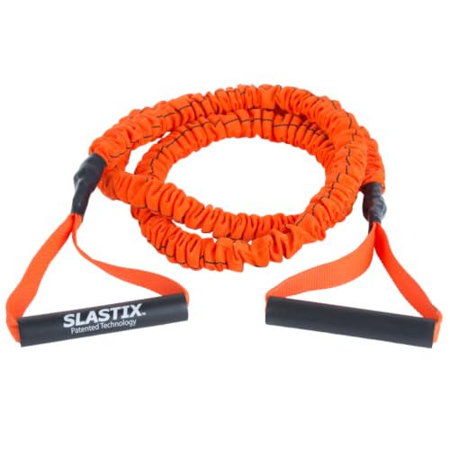 Stroops Slastix Toner Resistance Bands with Handles | Safe Sleeve Exercise Bands for Strength Training, Full Body Workouts, and Home Gym Fitness - color: Orange, size: Medium Resistance - 20 lbs.