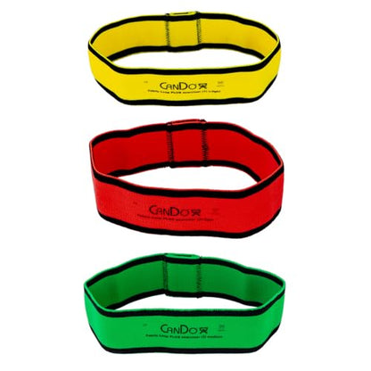 CanDo Fabric Loop Plus, Resistance Exerciser Loops, Set of 3 - size: 8", style: X-Light to Medium Strength