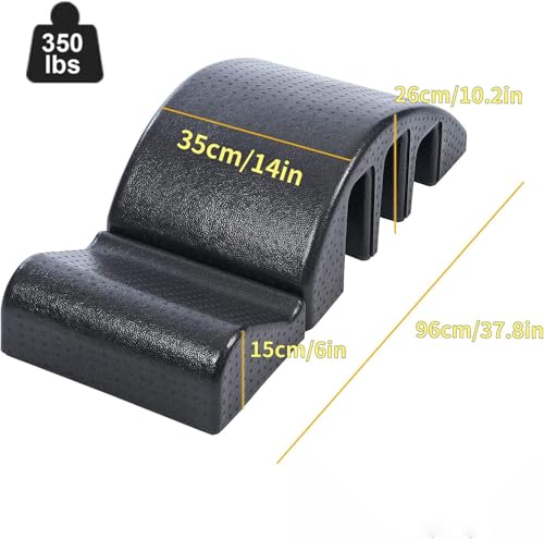 Pilates Spine Corrector Arc Barrel for Back Flexibility, Core Strength & Posture Support, Spinal Corrector Pilates Foam in Black