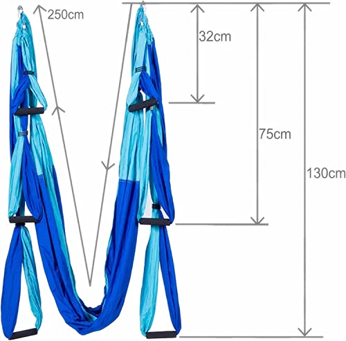 Aerial Yoga Swing Set, Ultra Strong Hammock Trapeze Extension, Antigravity Ceiling Hanging Sling Inversion Exercises - color: Purple