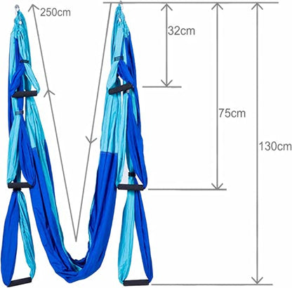 Aerial Yoga Swing Set, Ultra Strong Hammock Trapeze Extension, Antigravity Ceiling Hanging Sling Inversion Exercises - color: Purple