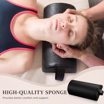 Ripeng 4 Pcs Half Round Massage Table Bolster Pillow Pad with Strap Handle - size: 6"w X 3"h X 13"L