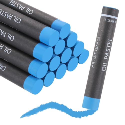 MECCANIXITY Soft Oil Pastels, Oil Pastel Crayons Vibrant Color Blendable Art Supplies for Painting Drawing Blending Painting Artists Beginners Professional(Dark Blue, Pack of 16) - color: Dark Blue