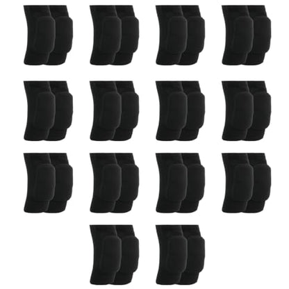 14 Pairs Volleyball Knee Pads Medium Black Soft Breathable Knee Braces for Men Women Dancers Yoga Running Football Skating Cycling Wrestling