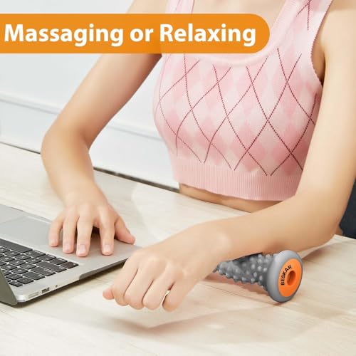 BESKAR Foot Massager Roller for Plantar Fasciitis Relief - color: Grey