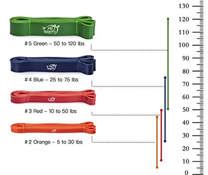 Fit Simplify Pull Up Assist Resistance Bands for Fitness, Physical Therapy, Stretching, Mobility and Exercise - color: Orange