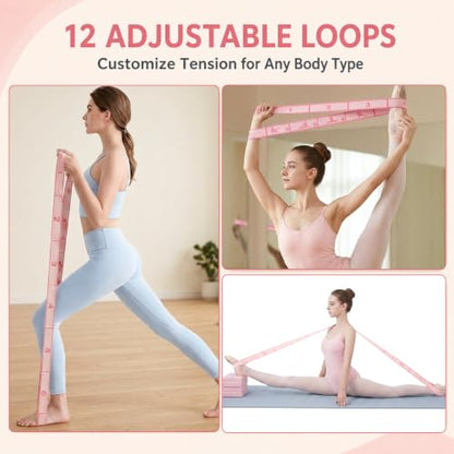 12 Loops Stretch Band, Resistance Bands Yoga Stretching Strap